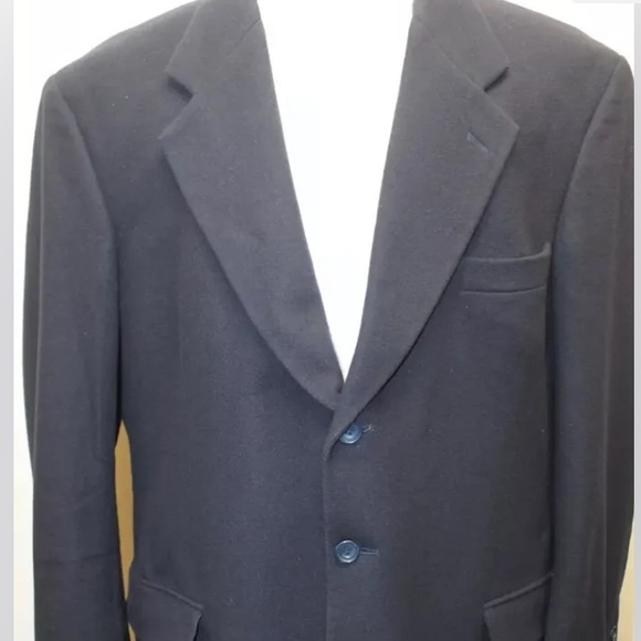 Gianfranco Ruffini Italy Cashmere Blend Black Men Blazer Lined 44S 3 Buttons - Picture 14 of 14
